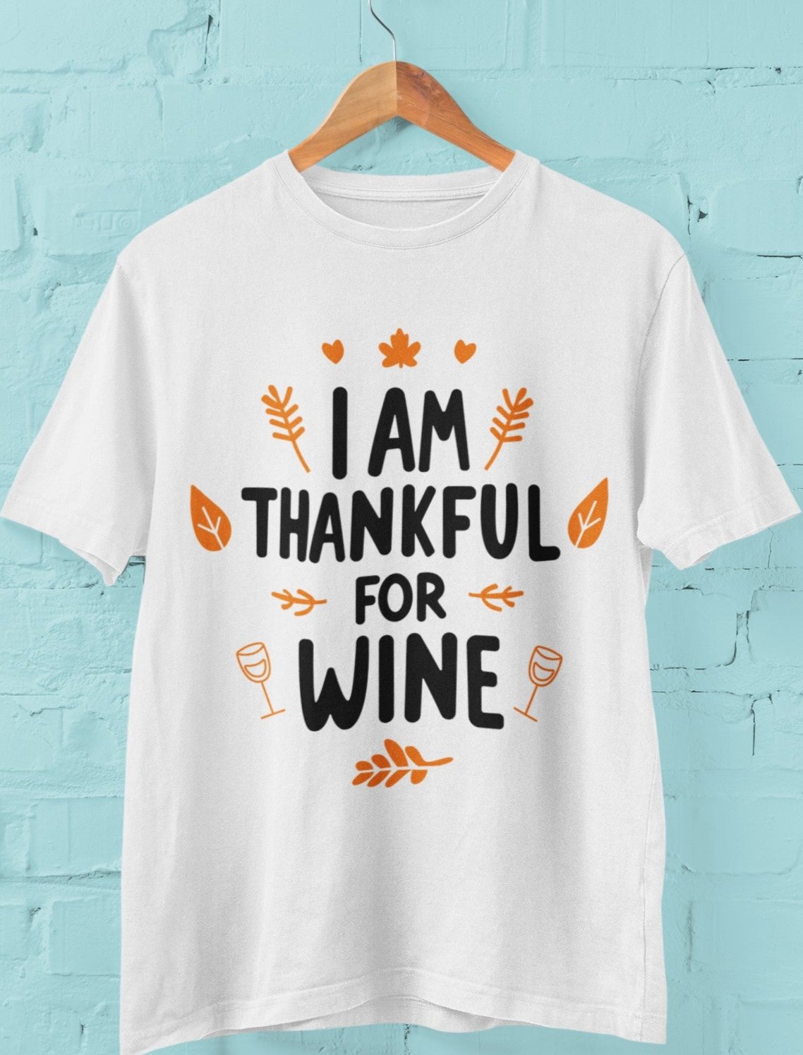 funny thanksgiving t shirt i am thankful for wine ash gray color
