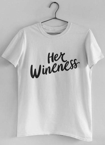ladies funny wine shirts her wineness ash grey t