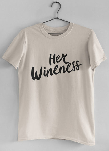ladies funny wine shirts her wineness natural t