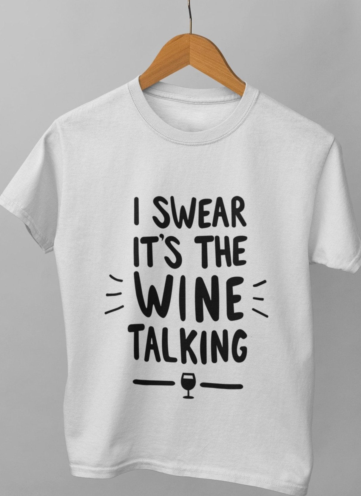 ladies funny wine shirts i swear it is the wine talking ash grey t
